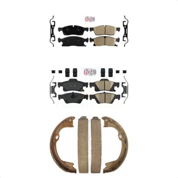 Front Rear Ceramic Disc Brake Pads Kit For Dodge Durango Jeep Grand Cherokee WK KNN-100747