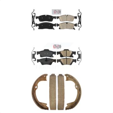 Front Rear Ceramic Disc Brake Pads Kit For Dodge Durango Jeep Grand Cherokee WK KNN-100749