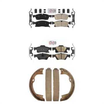 Front Rear Ceramic Disc Brake Pads Kit For Dodge Durango Jeep Grand Cherokee WK KNN-100750