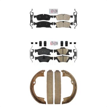 Front Rear Ceramic Disc Brake Pads Kit For Dodge Durango Jeep Grand Cherokee WK KNN-100751