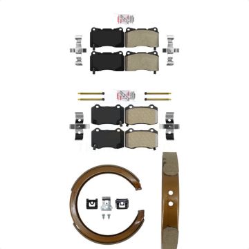 Front Rear Semi-Metallic Disc Brake Pads Kit For Cadillac CTS STS KNN-100754