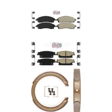 Front Rear Semi-Metallic Disc Brake Pads Kit For Cadillac STS KNN-100759