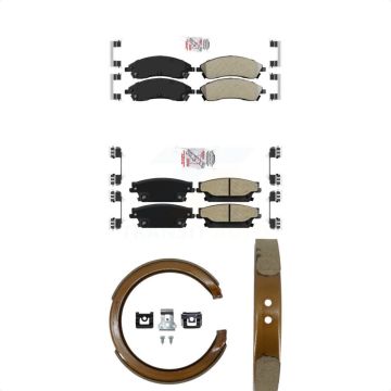 Front Rear Semi-Metallic Disc Brake Pads Kit For Cadillac CTS SRX KNN-100761