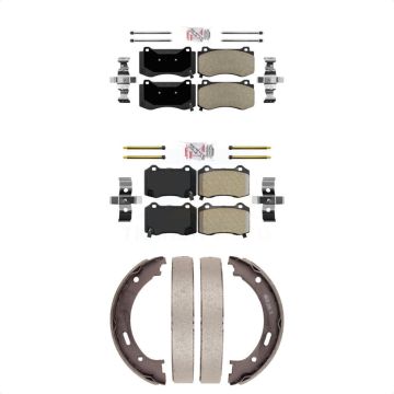 Front Rear Semi-Metallic Disc Brake Pads Kit For 2006-2010 Jeep Grand Cherokee SRT8 KNN-100762