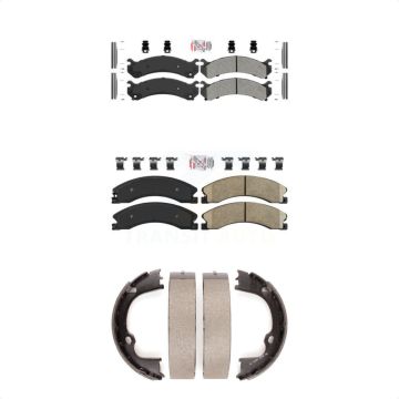 Front Semi-Metallic Rear Ceramic Disc Brake Pads Kit For GMC Savana 3500 KNN-100768