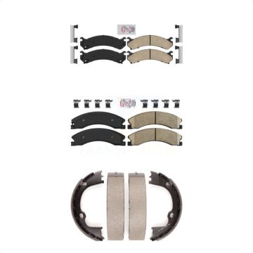 Front Rear Ceramic Disc Brake Pads Kit For 09-12 GMC Savana 3500 With Dual Wheels KNN-100769