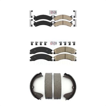 Front Rear Ceramic Disc Brake Pads Kit For Chevrolet Express 3500 GMC Savana 4500 KNN-100771