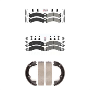 Front Rear Semi-Metallic Disc Brake Pads Kit For GMC Savana 3500 With Dual Wheels KNN-100772