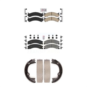 Front Ceramic Rear Semi-Metallic Disc Brake Pads Kit For GMC Savana 3500 KNN-100773