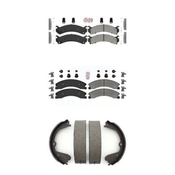 Front Rear Semi-Metallic Disc Brake Pads Kit For Chevrolet Express 3500 GMC Savana 4500 KNN-100774