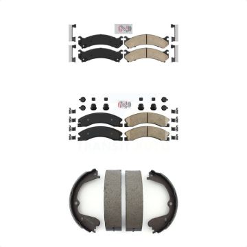 Front Rear Ceramic Disc Brake Pads Kit For Chevrolet Express 3500 GMC Savana 4500 KNN-100779