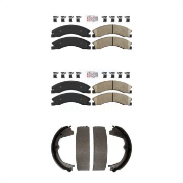 Front Rear Ceramic Disc Brake Pads Kit For Chevrolet GMC Silverado 2500 HD Sierra 3500 KNN-100780