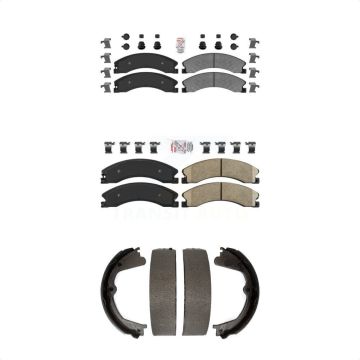 Front Semi-Metallic Rear Ceramic Disc Brake Pads Kit For Chevrolet GMC Silverado 2500 HD KNN-100781