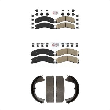 Front Rear Ceramic Disc Brake Pads Kit For Chevrolet GMC Silverado 2500 HD Sierra 3500 KNN-100782