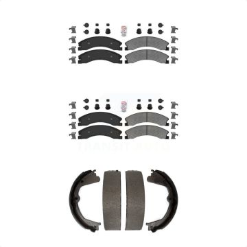 Front Rear Semi-Metallic Disc Brake Pads Kit For Chevrolet GMC Silverado 2500 HD Sierra KNN-100784
