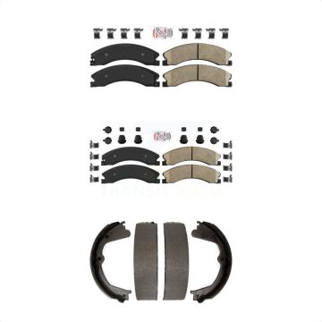 Front Rear Ceramic Disc Brake Pads Kit For Chevrolet GMC Silverado 2500 HD Sierra 3500 KNN-100786