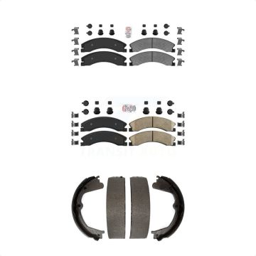Front Semi-Metallic Rear Ceramic Disc Brake Pads Kit For Chevrolet GMC Silverado 2500 HD KNN-100787