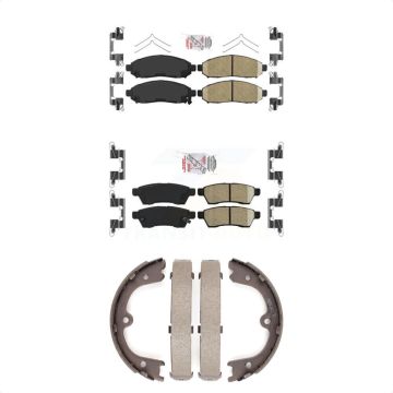 Front Rear Ceramic Disc Brake Pads Kit For Nissan Frontier Xterra KNN-100795