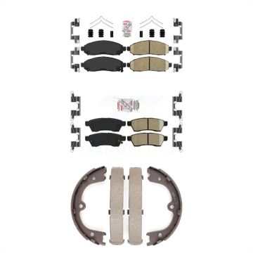 Front Rear Ceramic Disc Brake Pads Kit For Nissan Frontier Xterra KNN-100796