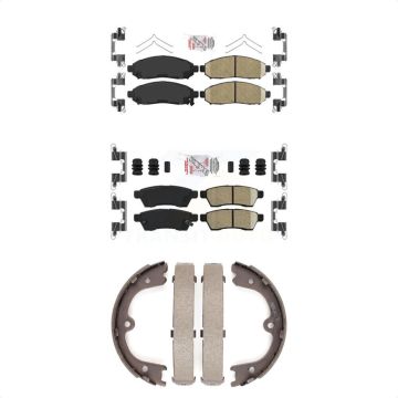Front Rear Ceramic Disc Brake Pads Kit For Nissan Frontier Xterra KNN-100797