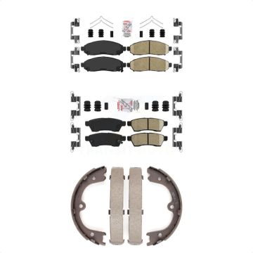 Front Rear Ceramic Disc Brake Pads Kit For Nissan Frontier Xterra KNN-100798