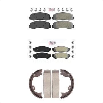 Front Rear Semi-Metallic Disc Brake Pads Kit For Ford F-250 Super Duty F-350 F-450 KNN-100805