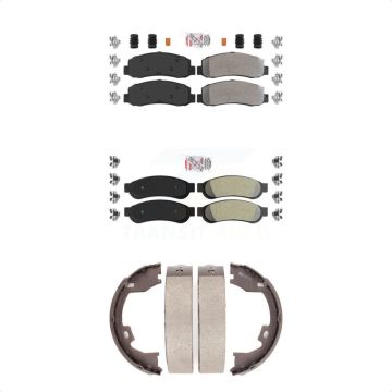 Front Rear Semi-Metallic Disc Brake Pads Kit For Ford F-250 Super Duty F-350 F-450 KNN-100806
