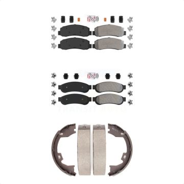 Front Rear Semi-Metallic Disc Brake Pads Kit For Ford F-250 Super Duty F-350 F-450 KNN-100808