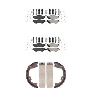 Front Rear Semi-Metallic Disc Brake Pads Kit For Ford International TerraStar F-450 Super KNN-100809
