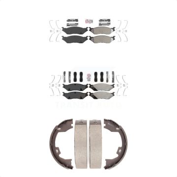 Front Rear Semi-Metallic Disc Brake Pads Kit For Ford International TerraStar F-450 Super KNN-100810