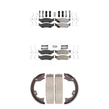 Front Rear Semi-Metallic Disc Brake Pads Kit For Ford International TerraStar F-450 Super KNN-100811