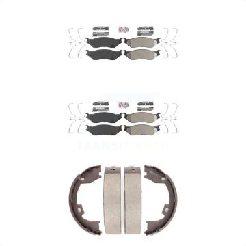 Front Rear Semi-Metallic Disc Brake Pads Kit For Ford International TerraStar F-450 Super KNN-100812