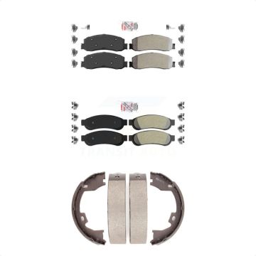 Front Rear Semi-Metallic Disc Brake Pads Kit For Ford F-350 Super Duty F-250 KNN-100813