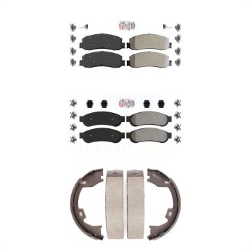 Front Rear Semi-Metallic Disc Brake Pads Kit For Ford F-350 Super Duty F-250 KNN-100815