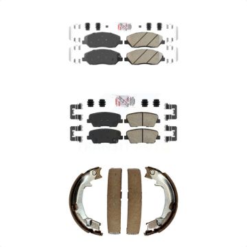 Front Rear Ceramic Disc Brake Pads Kit For Kia Sedona Hyundai Entourage KNN-100819