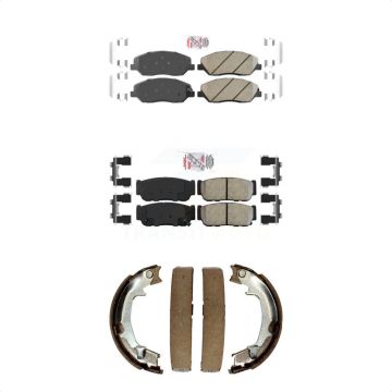 Front Ceramic Rear Semi-Metallic Disc Brake Pads Kit For Hyundai Entourage Kia Sedona KNN-100840