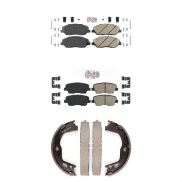 Front Rear Ceramic Disc Brake Pads Kit For Hyundai Genesis 3.8L KNN-100842