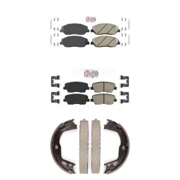Front Rear Ceramic Disc Brake Pads Kit For Hyundai Genesis 3.8L KNN-100843