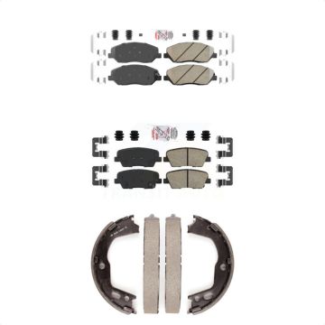 Front Rear Ceramic Disc Brake Pads Kit For Hyundai Genesis 3.8L KNN-100845