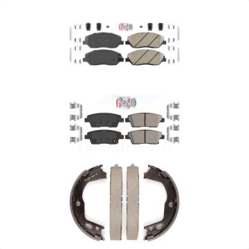 Front Rear Ceramic Disc Brake Pads Kit For Hyundai Genesis 3.8L KNN-100848
