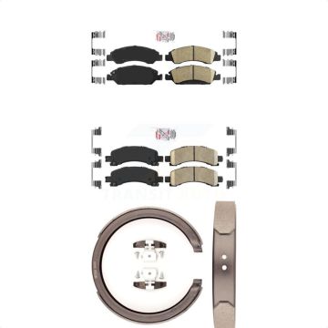 Front Rear Ceramic Disc Brake Pads Kit For Chevrolet Express 1500 GMC Savana KNN-100856