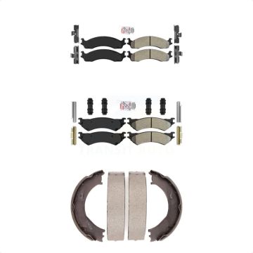 Front Rear Semi-Metallic Disc Brake Pads Kit For Ford E-350 Super Duty E-250 Econoline KNN-100861