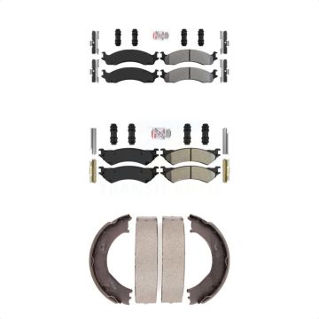 Front Rear Semi-Metallic Disc Brake Pads Kit For Ford E-350 Super Duty E-250 Econoline KNN-100862