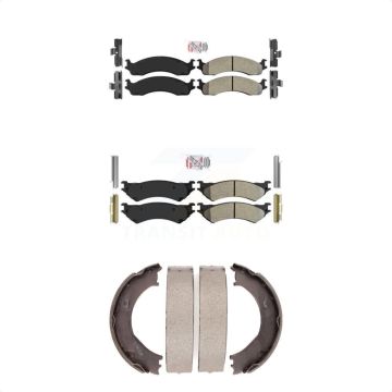 Front Rear Semi-Metallic Disc Brake Pads Kit For Ford E-350 Super Duty E-250 Econoline KNN-100863