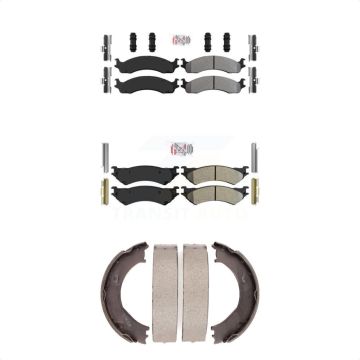 Front Rear Semi-Metallic Disc Brake Pads Kit For Ford E-350 Super Duty E-250 Econoline KNN-100864