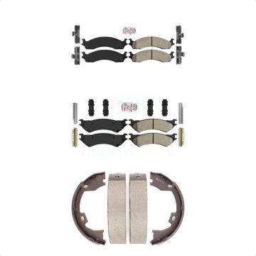 Front Rear Semi-Metallic Disc Brake Pads Kit For Ford E-350 Super Duty E-250 Club Wagon KNN-100865