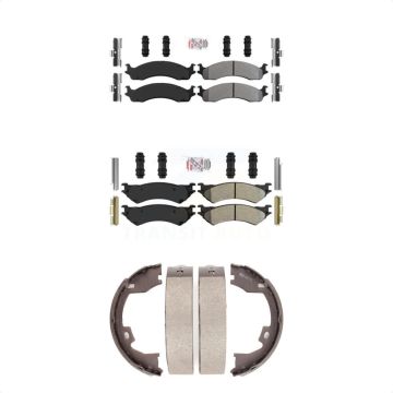 Front Rear Semi-Metallic Disc Brake Pads Kit For Ford E-350 Super Duty E-250 Club Wagon KNN-100866