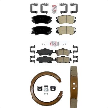Front Rear Semi-Metallic Disc Brake Pads Kit For 2011-2017 Chevrolet Caprice KNN-100869