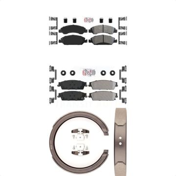Front Rear Semi-Metallic Disc Brake Pads Kit For Chevrolet GMC Sierra 1500 Silverado XL KNN-100875