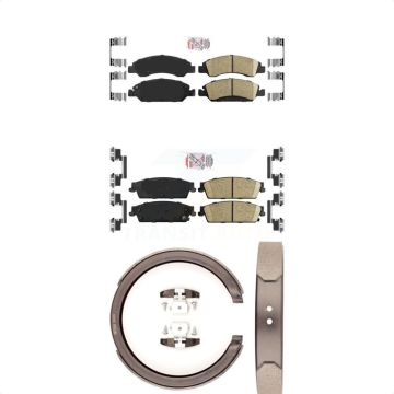 Front Rear Ceramic Disc Brake Pads Kit For Chevrolet GMC Sierra 1500 Silverado Avalanche KNN-100877